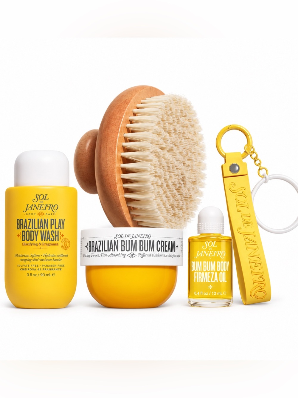 Sol de Janeiro Bath & Body 4 Piece Gift Set With Bum Bum Keychain NEW/SEALED